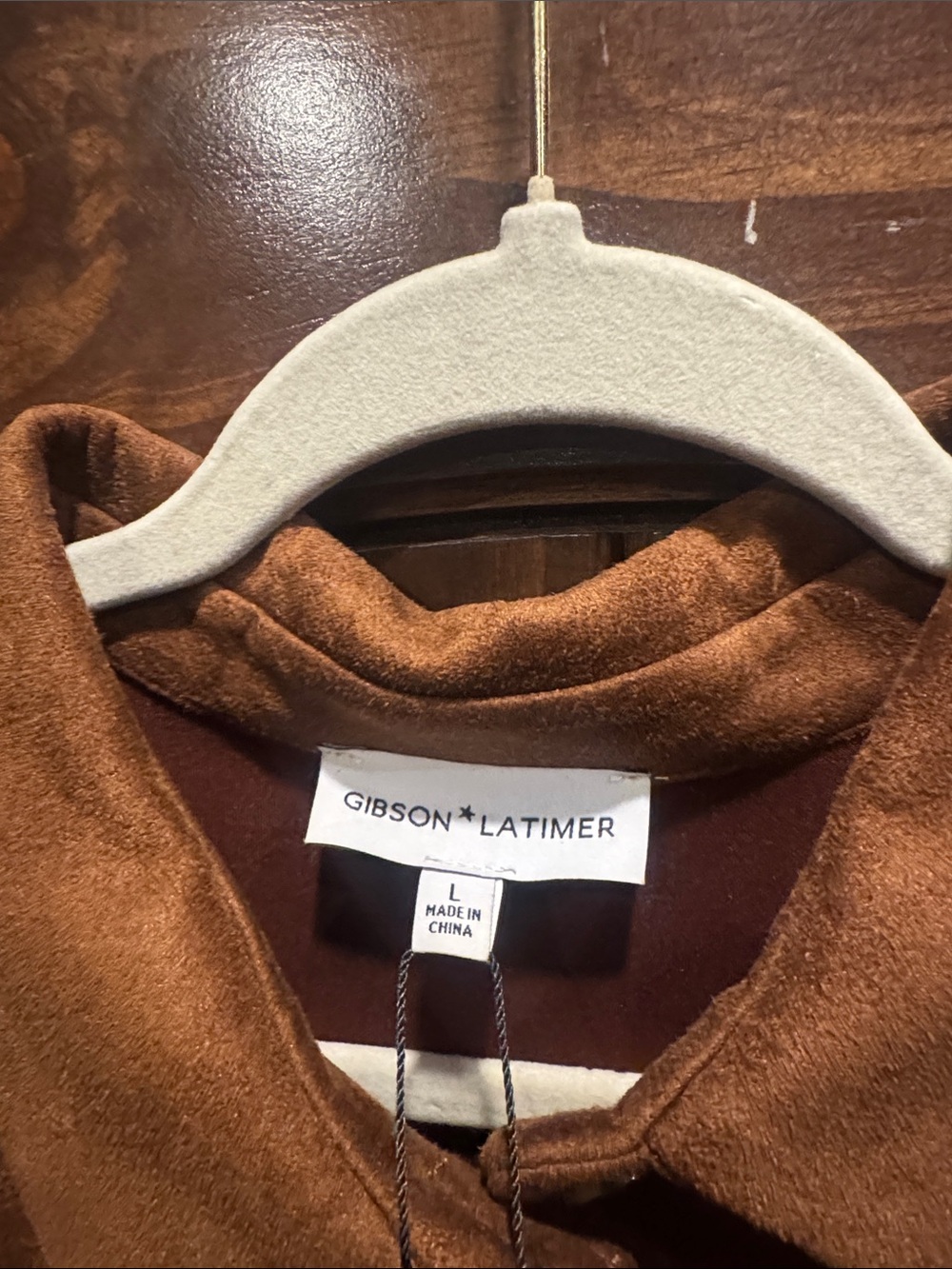 Gibson Latimer Rust-Brown Button Front Midi Dress - Picture 2 of 4